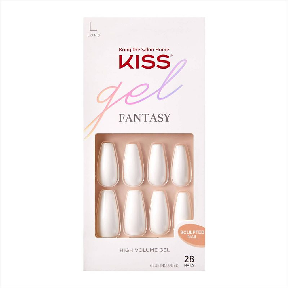 KISS Gel Fantasy Sculpted Fake Nails - True Color - 28ct