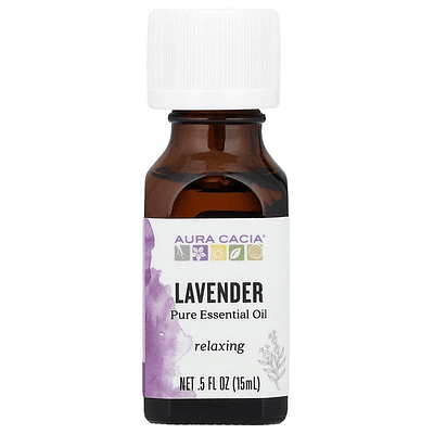 Aura Cacia Pure Essential Oil, Lavender, 0.5 fl oz (15 ml)