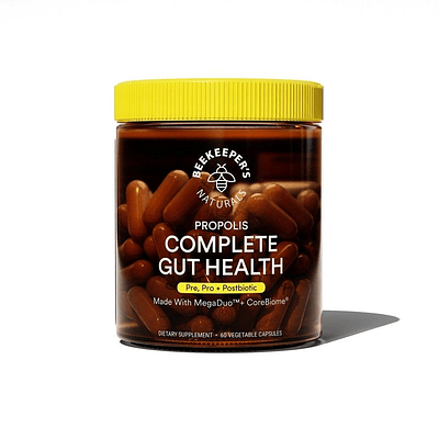 Beekeepers Naturals Propolis Complete Gut Health Capsules - 60ct