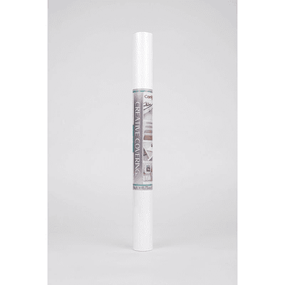 Con-Tact 18'x16' Adhesive Shelf Liner - White: Drawer Liner, Kitchen Storage, Solid Patter...