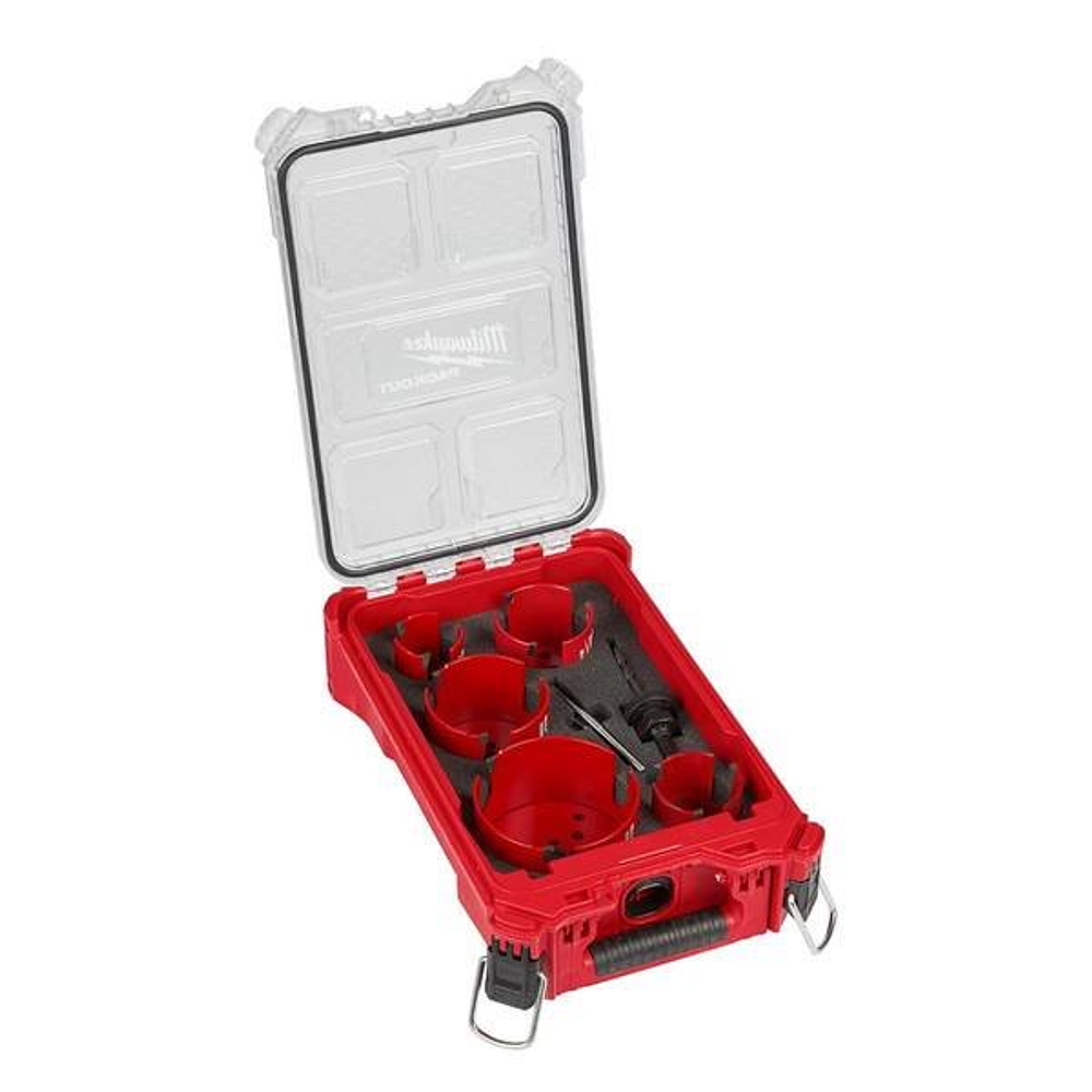 Milwaukee Tool 9 PC BIG HAWG with Carbide Teeth Hole Saw Kit w/ PACKOUT Compact Organizer