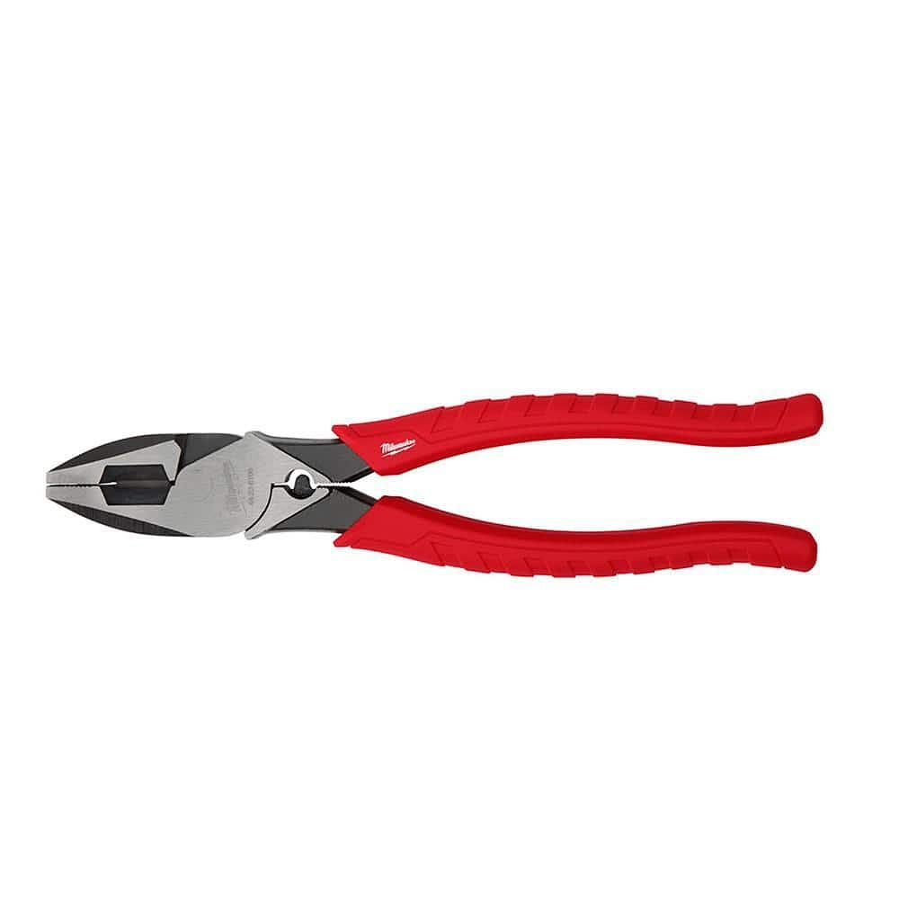 Milwaukee 48-22-6100 9 Inch Leverage Lineman Pliers w/ Crimper and Pipe Reaming Head Design