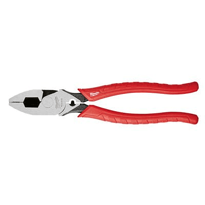 Milwaukee 48-22-6100 9 Inch Leverage Lineman Pliers w/ Crimper and Pipe Reaming Head Design