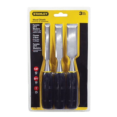 Stanley Hand Tools Chisel Set 3Pc Wood