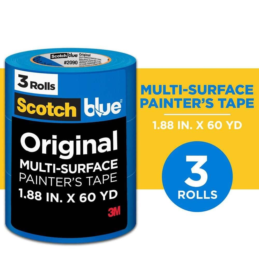 Scotch Blue Painter s Tape  1.88 in. x 60 yd.  3 Pack  Original Multi-Surface  Paint Supplies