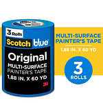 Scotch Blue Painter s Tape  1.88 in. x 60 yd.  3 Pack  Original Multi-Surface  Paint Supplies