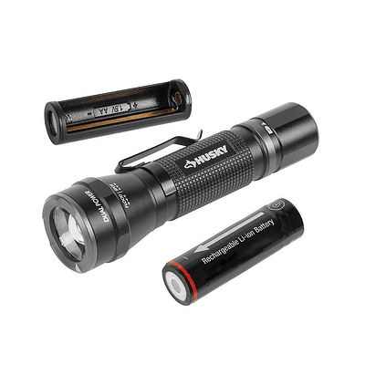 500-Lumens Dual Power Focusing Aluminum Flashlight