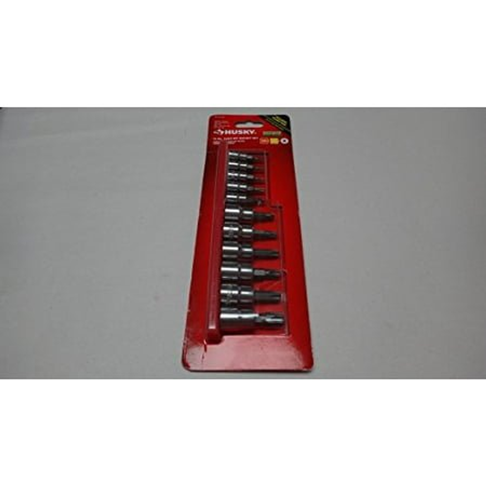 Husky 1/4 and 3/8 in. Drive Torx Bit Socket Set (11-Piece)