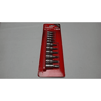 Husky 1/4 and 3/8 in. Drive Torx Bit Socket Set (11-Piece)