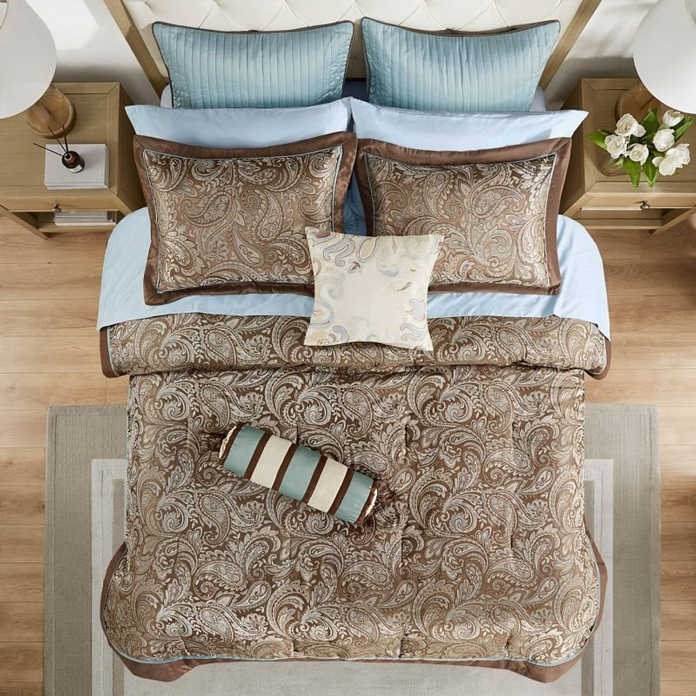 12pc Jacquard Comforter Set - Madison Park