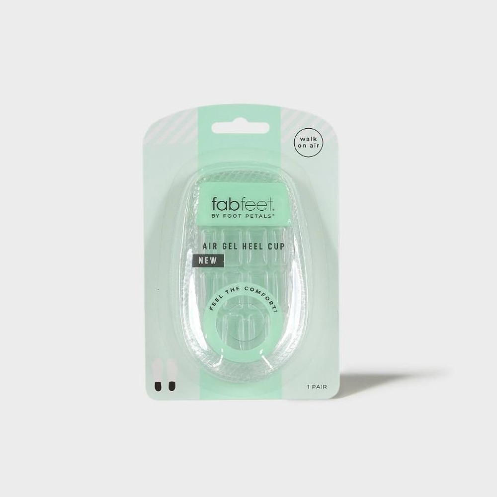 Fab Feet Women's by Foot Petals Air Gel Heel Cup Insoles - Clear