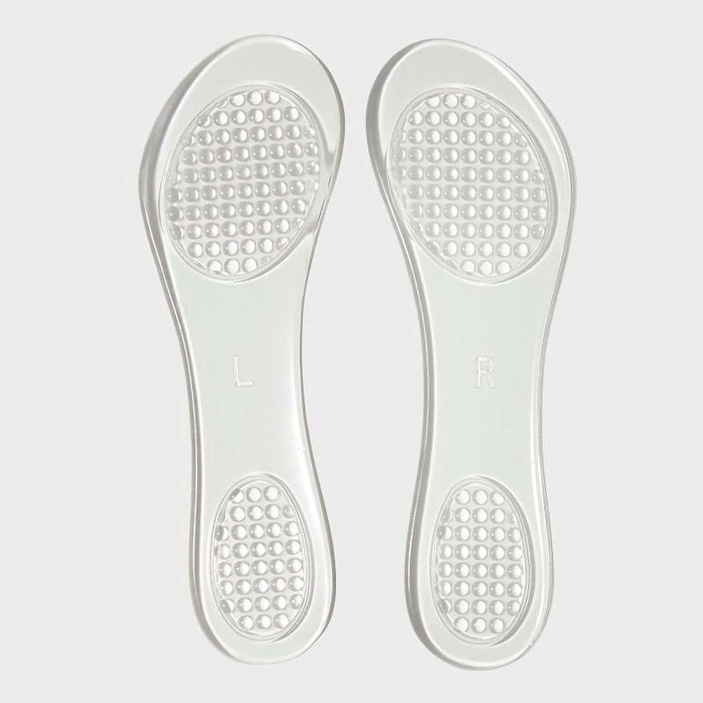 Fab Feet Women's by Foot Petals 3/4 Gel Insoles Shoe Cushion Clear - Size (6-11)