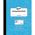 Pacon 1-Subject Composition Notebooks 9.75  x 7.5  College Ruled 24 Sheets Blue (PACMMK37138)