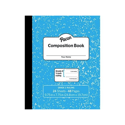 Pacon 1-Subject Composition Notebooks 9.75  x 7.5  College Ruled 24 Sheets Blue (PACMMK37138)