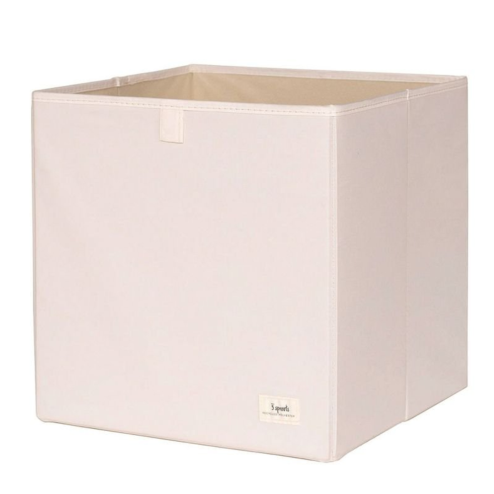 3 Sprouts Recycled Fabric Storage Box - Solid Cream