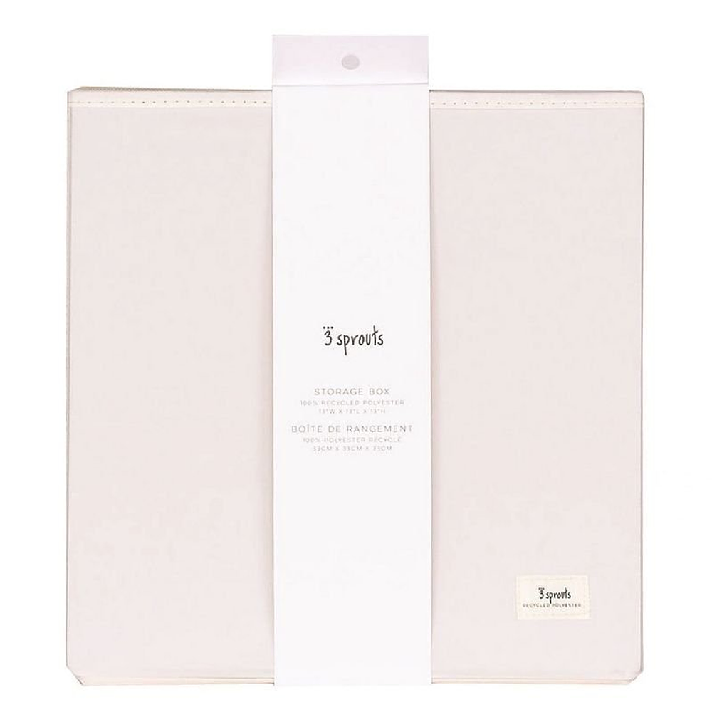 3 Sprouts Recycled Fabric Storage Box - Solid Cream