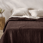 Full/Queen Heavyweight Linen Blend Quilt Dark Fig - Casaluna™