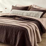 Full/Queen Heavyweight Linen Blend Quilt Dark Fig - Casaluna™