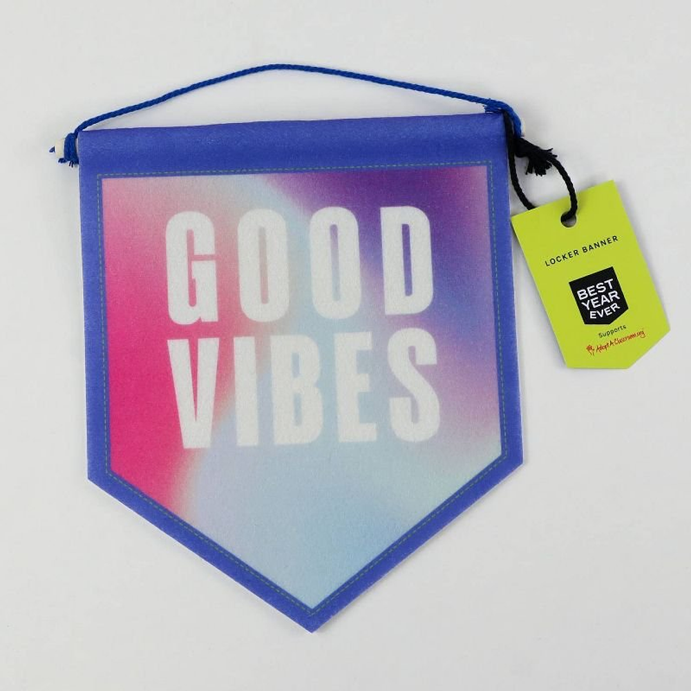Best Year Ever Positive Wall Locker Good Vibes: Multicolored Polyester Banner & Garland for Locker Decorations