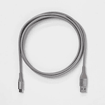 6' Micro-USB to USB-A Round Cable - heyday™ Cool Gray/Silver