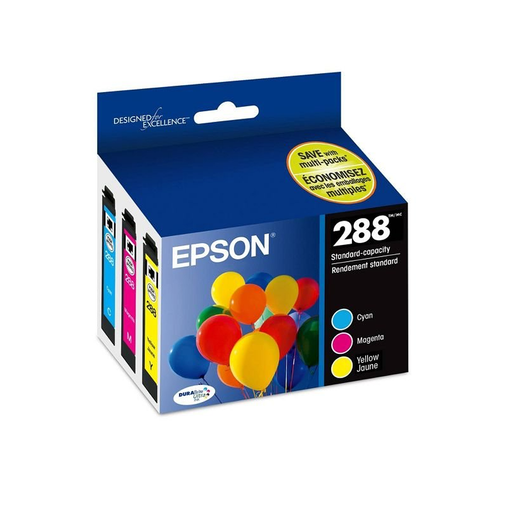 Epson 288 Single, 2pk, 3pk & 4pk Ink Cartridges - Black, Multicolor