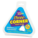 TREND Addition/Subtraction Three-Corner Flash Cards  6 & Up  48/Set