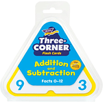 TREND Addition/Subtraction Three-Corner Flash Cards  6 & Up  48/Set