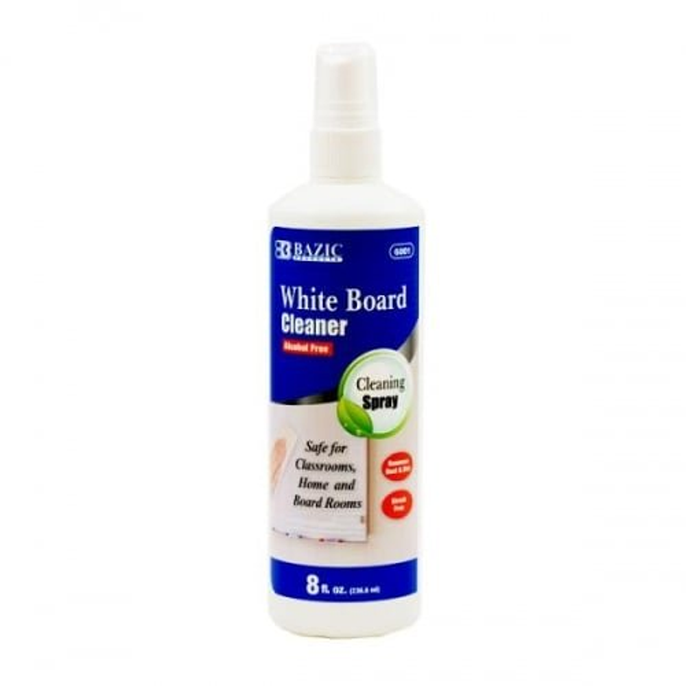 BAZIC Whiteboard Cleaner 8Oz  Low-Odor Cleaning Spray  1-Pack