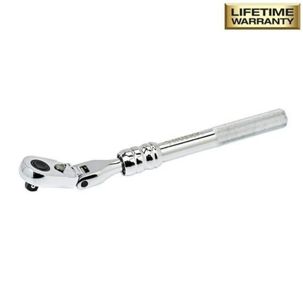 Husky Ratchet Socket Wrench 3/8 in. Drive Low-Profile Flex-Head Extendable Tool H38FERAT