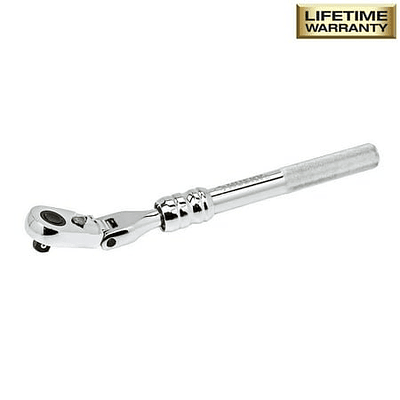 Husky Ratchet Socket Wrench 3/8 in. Drive Low-Profile Flex-Head Extendable Tool H38FERAT