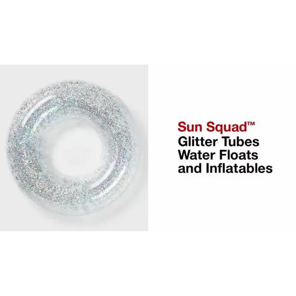 36" Inflatable Glitter Swim Tube - Sun Squad™