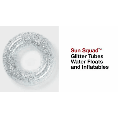 36" Inflatable Glitter Swim Tube - Sun Squad™