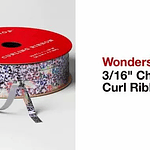 3/16" Christmas Curl Ribbon 70' Silver Holographic - Wondershop™