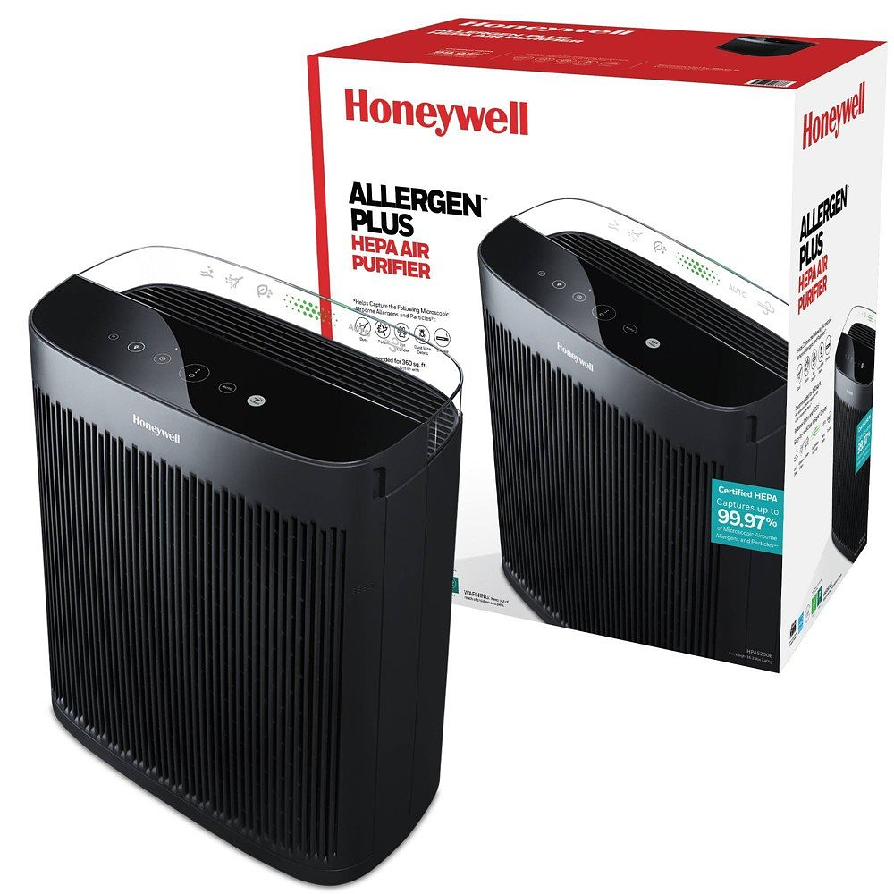Honeywell Air Purifier  HPA5200B  1700 sq ft  HEPA Filter  Allergen+ Plus  Smoke  Pollen  Dust Reducer