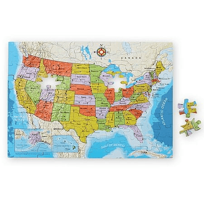Geotoys, Magnetic Puzzle USA, 1 Each (B06XTBLWKB)