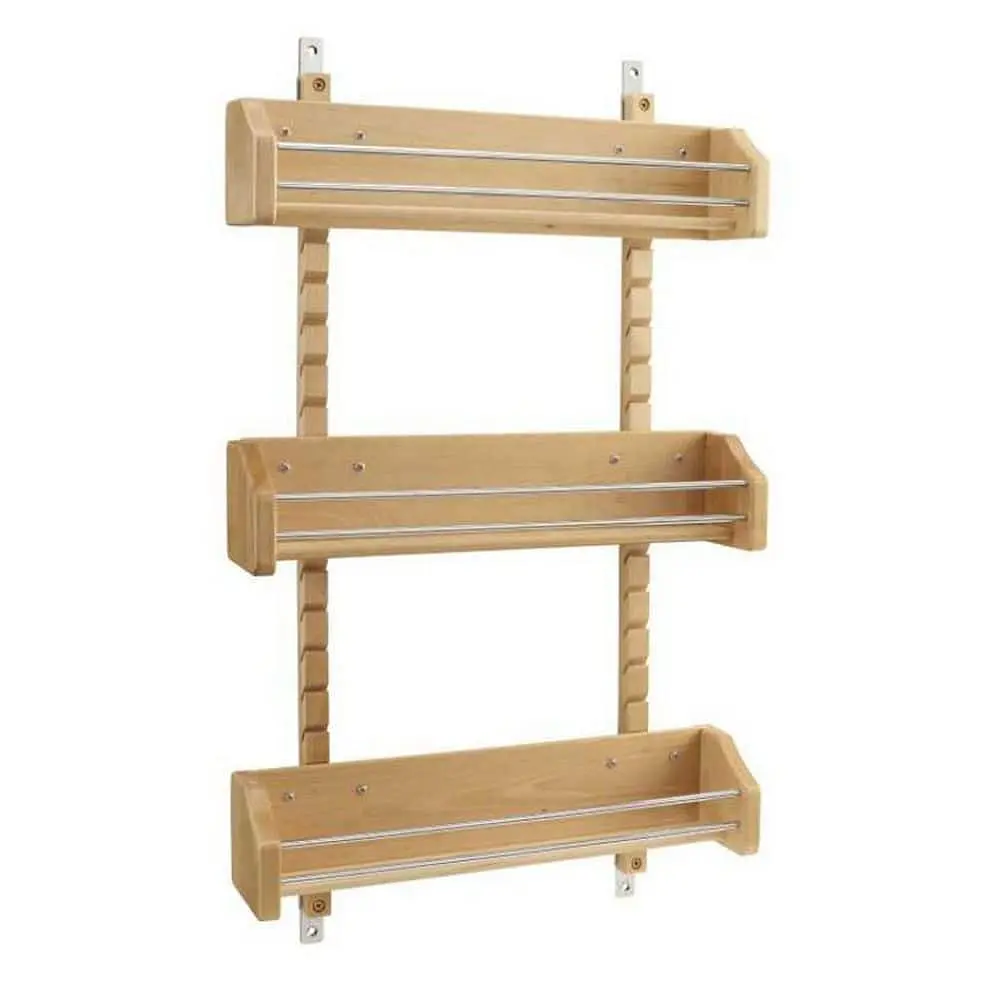 Rev-A-Shelf Large Adjustable 3-Shelf Cabinet Door Mount Spice Rack  4ASR-21