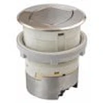 HUBBELL WIRING DEVICE-KELLEMS RCT200NI Ktcn Cntr Receptacle Surf Nickel 15A Kit