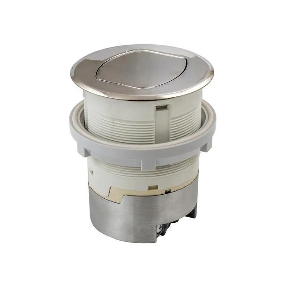 HUBBELL WIRING DEVICE-KELLEMS RCT200NI Ktcn Cntr Receptacle Surf Nickel 15A Kit