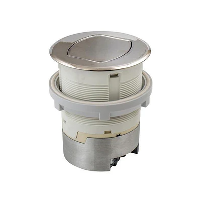 HUBBELL WIRING DEVICE-KELLEMS RCT200NI Ktcn Cntr Receptacle Surf Nickel 15A Kit