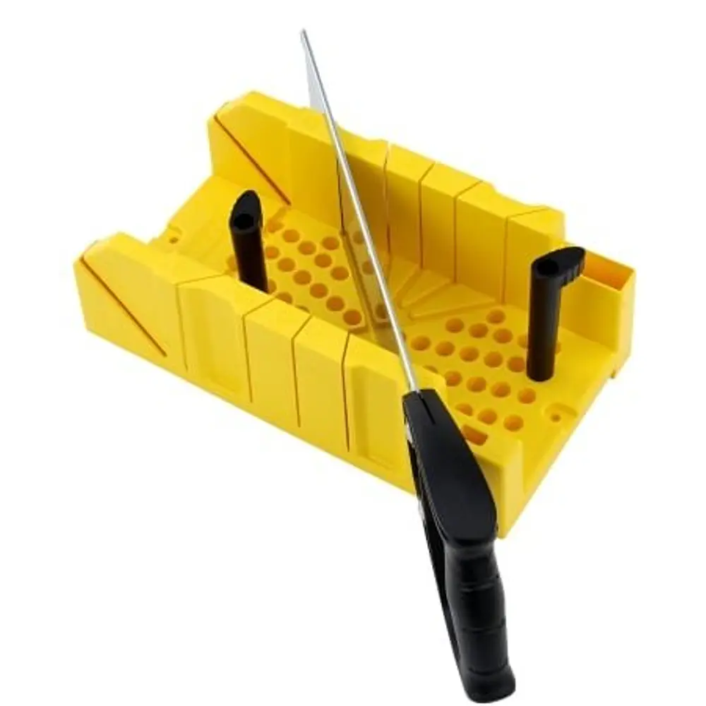 STANLEY 20-600 Deluxe Impact-Resistant Miter Box with Saw  Assembled Product Weight 2.42 lb