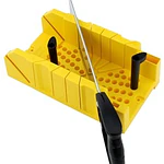 STANLEY 20-600 Deluxe Impact-Resistant Miter Box with Saw  Assembled Product Weight 2.42 lb