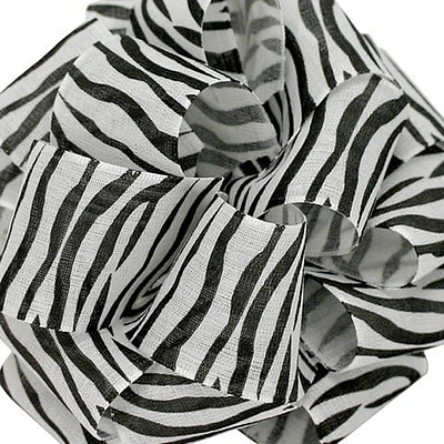 Offray Multi-coloured Zebra Print Patterned Ribbon | 22m X 39mm