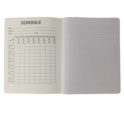 BLACK- Unison Composition Book 80 Sheets College Ruled 9.75 x 7.5