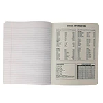 BLACK- Unison Composition Book 80 Sheets College Ruled 9.75 x 7.5