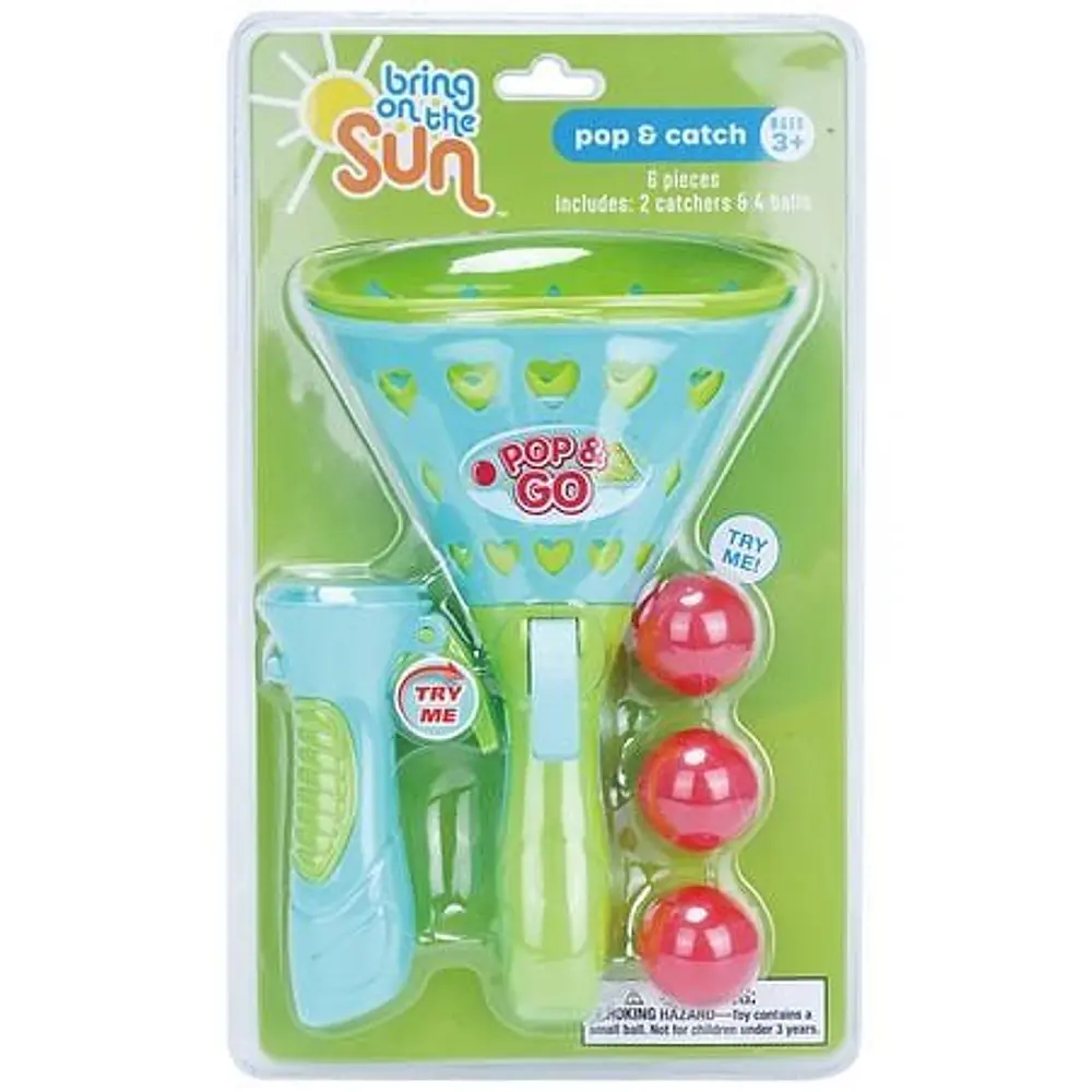 Bring On the Sun 6-Piece Kids  Launcher Basket Pop & Go Game Set  For Age 3 and Above