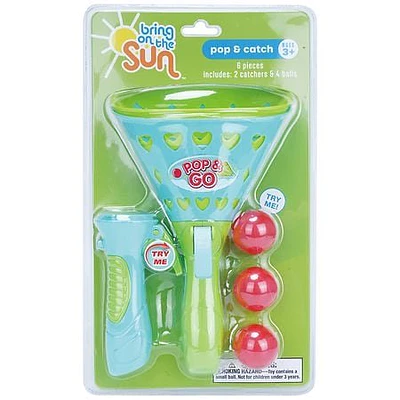 Bring On the Sun 6-Piece Kids  Launcher Basket Pop & Go Game Set  For Age 3 and Above