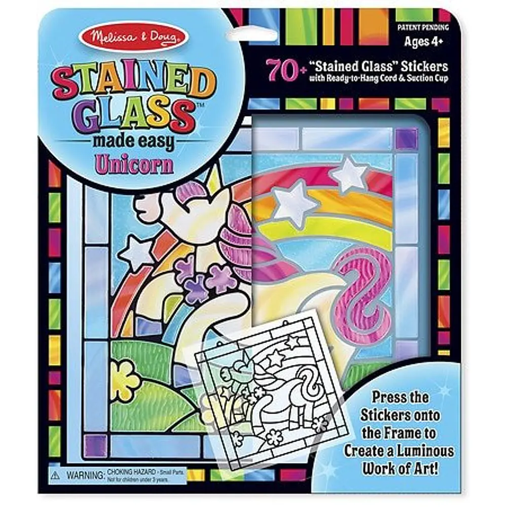 Melissa & Doug Stained Glass - Unicorn