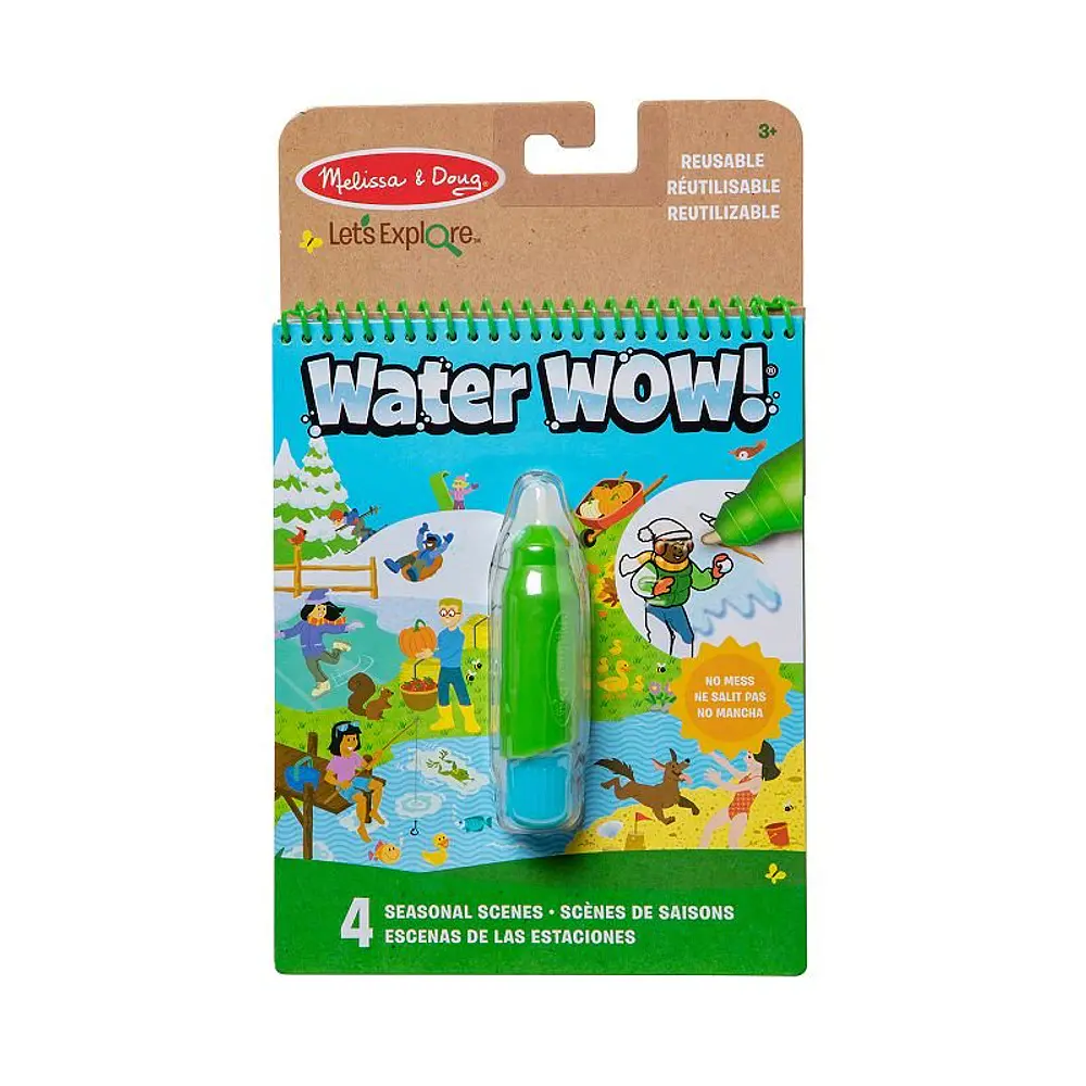 Melissa & Doug Let’s Explore Water Wow! Seasons Water-Reveal Pad – Reusable On the Go Travel Activity - FSC Certified