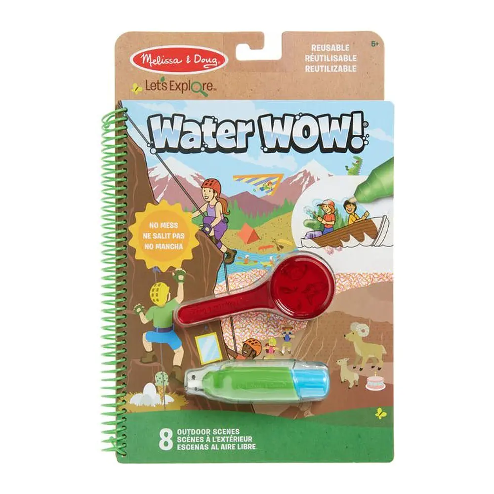 Melissa & Doug Let’s Explore Water Wow! Outdoor Adventure Deluxe Water-Reveal Pad – Reusable On The Go Travel Activity
