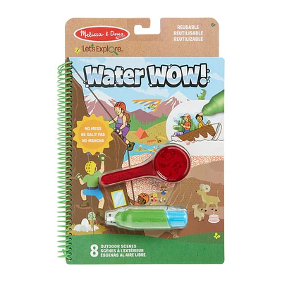 Melissa & Doug Let’s Explore Water Wow! Outdoor Adventure Deluxe Water-Reveal Pad – Reusable On The Go Travel Activity